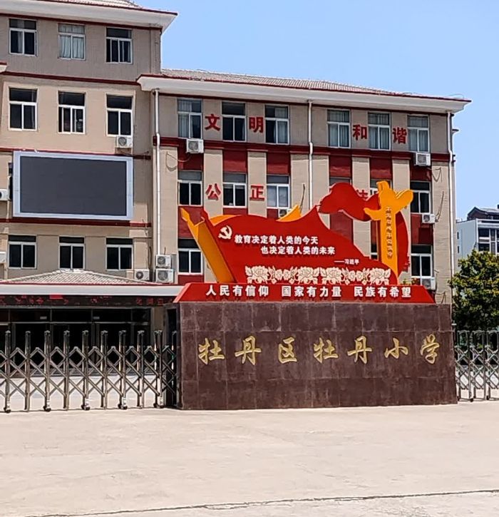 “益”程山水调研团队成员对牡丹区牡丹小学开展线上采访