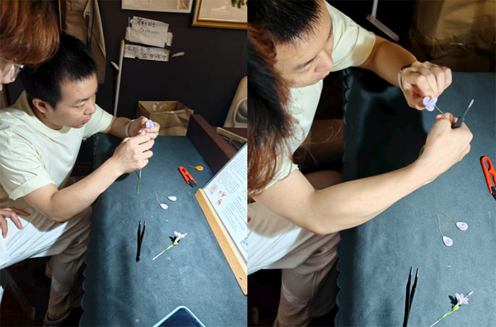 滁州学院学子探秘南京绒花：非遗传承里的青春实践